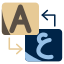 icone de deux lettres arabe et français